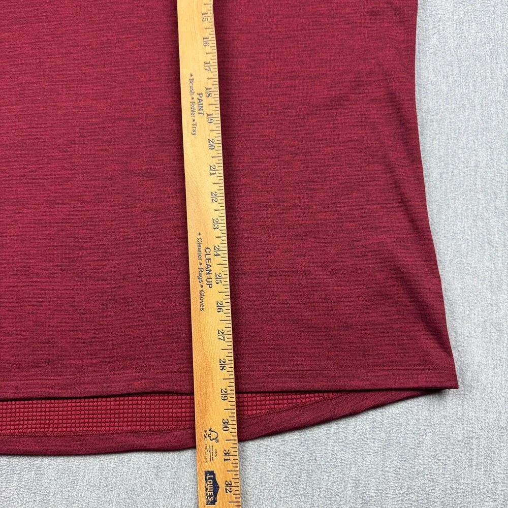Nike Running Shirt Mens 2XL XXL Red 1/4 Zip Long Sleeve Dri-Fit Training Active